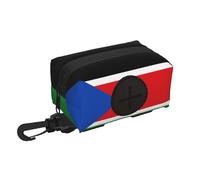 Flag of South Sudan Pet travel waste bag storage bag. Convenient storage, suitable for leash, with zipper, easy to carry when traveling.