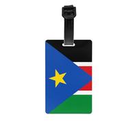 Flag of South Sudan Printed Luggage Tags, Made of PVC, are a Travel Essential and Suitable for Travel Bags and suitcases.