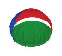 Flag of South Sudan Printed shower cap, reusable, double-layered design, suitable for women to wrap their hair, wash their face, and apply face masks.