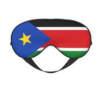 Flag of South Sudan Prints Double-Sided Eye Mask Adjustable Design Light-Blocking and Breathable Suitable for Rest and Travel.