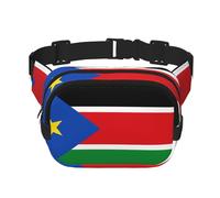 Flag of South Sudan Square Double-Layer Waist Bag for Outdoor Activities Such as Sports, Travel, Hiking, Cycling