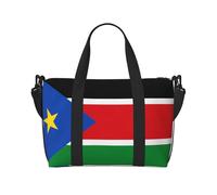 Flag of South Sudan Travel Duffle Bag-Lightweight Carry On Weekender for Men Women, Waterproof Overnight Bag for Gym Weekend Trips