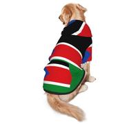Flag of South Sudan XL Dog Hoodie Warm and lightweight suitable for pets to wear in autumn and winter