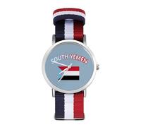 Flag of South Yemen Sport Watch for Men Women Nylon Strap Wrist Watch Analog Quartz Watch