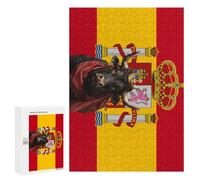 Flag of Spain Bull Fun Wooden Picture Vertical Version Puzzle Creative Gift Wood Jigsaw for Adults And Family Game