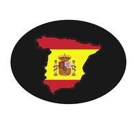 Flag Of Spain Spanish Oval Tablecloth Elastic Dust-Proof Waterproof Table Cover For Kitchen Dining Tabletop Decoration