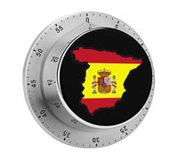 Flag Of Spain Spanish Vintage Kitchen Timers No Batteries Loud Alarm Digital Timer for Baking Cooking