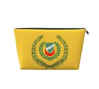 Flag of Sultan of Kedah Leather Travel Makeup Bag-Waterproof Cosmetic Pouch