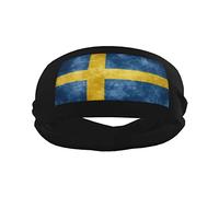 Flag of Sweden Sports Sweatband Headband for Men & Women - for Tennis, Basketball, Running, Gym, Working Out