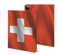 Flag of Switzerland Printed Tablet Case with Pencil Holder Unisex Slim TPU Protective Cover Compatible with iPad 2020/Pro 2020/Pro 2021/Air4/Air5