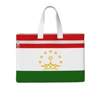 Flag of Tajikistan 10.6 * 15 Inch Handheld Bag 2 Zipper Pockets Generous Capacity for Files - Ideal for dy and TravelWork,Stu