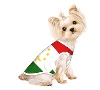 Flag of Tajikistan Print Dog Lightweight Shirt,Summer Cool Breathable Dog t Shirts,Pet Sleeveless Stretchy Clothes