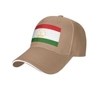 Flag of Tajikistan Print Neutral Sandwich Hat Style Fit All Year Round Adjustable Baseball Caps Snug Secure Natural