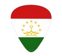 Flag of Tajikistan Wear-resistant guitar picks, thin, medium, heavy, 12 pieces of guitar picks, suitable for guitar, bass, electric guitar, ukulele,
