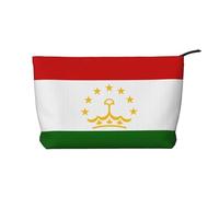 Flag of Tajikistan Women's corduroy cosmetic bag, portable zipper hand-held wallet, suitable for travel and daily storage of cosmetics,