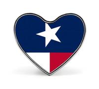 Flag of Texas Heart Brooch Cute Badge Lapel Pins