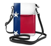 Flag of Texas Patterned leather crossbody bag, flap phone case, suitable for travel, hiking, camping or everyday use.