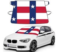 Flag Of Texas Print Car Windshield Sun Shade, Oxford Winter Windshield Cover For Snow Ice Uv Secure For All-Season