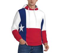 Flag Of Texas Print Fashion Hooded Sweatshirt Men Breathable For Spring Autumnand Winter Sweatshirt, Black, XX-L