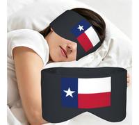 Flag of Texas Print Full Coverage Sleep Mask,Eye Mask Portable for Travel Office Nap Shift Work