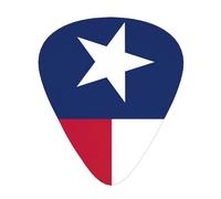 Flag of Texas print Guitar Picks 12 Pack Assorted Thickness for Guitar,ukulele,0.46/0.71/0.96mm