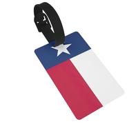 Flag of Texas Print Luggage Tags,2.1x3.3 Inches PVC Luggage Identifiers with Belt, Name Tags Travel Accessories