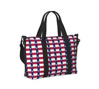 Flag of Texas Print Travel Hand Bag Lightweight Foldable Carry Tote for Weekend Trip Vacation Airplane