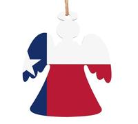 Flag of Texas Printed Christmas Wooden Pendants, Simple and Environmentally Friendly, Holiday Decorations。
