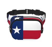 Flag of Texas Square Double Layer Waist Bag Crossbody Bag/Adjustable Strap Chest,for Travel Workout Running Print with