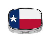 Flag of Texas Square mini Pill Box, Travel Pill Box, can be Put into Wallet or Pocket to Store a Variety of Small Items