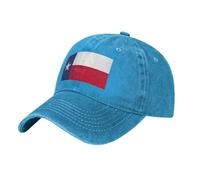 Flag of Texas Washed Cowboy Baseball Cap for Adults - Stylish and Breathable Hat with Adjustable Strap, Blue, One size