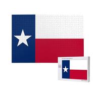 Flag of Texas Wooden Puzzle 1000 Pieces - Color Box Packaging Family Leisure Challenge with Indoor Decoration