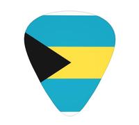 Flag of the Bahamas Guitar Picks 12 Pack Assorted Thickness-0.46mm 0.71mm 0.96mm Thin Medium Heavy Picks for Acoustic Electric Guitar Ukulele