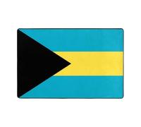 Flag of The Bahamas Print Area Rugs, Indoor Low Pile & Non-Shedding Non Slip Carpet, for Farmhouse Bedroom Home Office 72"x48"