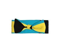 Flag of the Bahamas Printed Baby Girl Headband â€“ with Adorable Bow, Perfect for Newborns, Infants, Little Girls