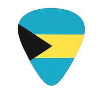 Flag of the Bahamas Printed pick set - 12 pieces, thin, medium and thick guitar picks, suitable for guitar, bass, electric guitar and ukulele