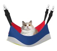 Flag of The Canton of Mecklenburg Pet Hammock for Cats - Perfect Cat Window Hammock for Large Cats, Ferrets, Rabbits & Small Animals, Black