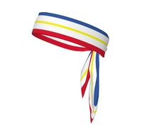 Flag of The Canton of Mecklenburg Sports Head Tie, Adjustable Tie Headband for Men and Women, Soft & Breathable, Perfect for Any Sport