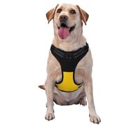 Flag of The Canton of Saxony-Anhalt Dog Harness for Small, Medium, and Large Dogs â€“ Reflective Straps, Adjustable Fit with Quick-Release Buckles