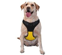Flag Of The Canton Of Saxony-Anhalt Dog Harness For Small, Medium, And Large Dogs â€“ Reflective Straps, Adjustable Fit With Quick-Release Buckles