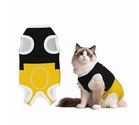 Flag of The Canton of Saxony-Anhalt Pet Recovery Suit for Dogs - Soft Cotton Surgical Recovery Suit to Prevent Licking, Prevent Licking Puppy Onesies, Black