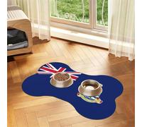 Flag of the Cayman Islands Bone Shaped Absorbent Dog Feeding Mat