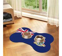 Flag of the Cayman Islands Bone Shaped Absorbent Dog Feeding Mat