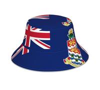 Flag of The Cayman Islands Bucket Hat Summer Beach Sun Hat Fisherman Hat Wide Brim Outdoor Sun Hat Black