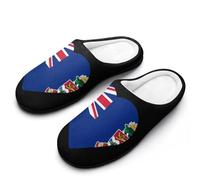 Flag of The Cayman Islands Heart Cotton Women's Slip-on Slippers Winter Warm House Shoes with Rubber Sole for Home Office Hotel