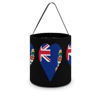 Flag of The Cayman Islands Heart Cute Halloween Tricking Or Treating Bag Candy Bucket Tote Gift Storage Bags