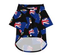 Flag of The Cayman Islands Heart Dog Shirt for Dogs & Cats Breathable Short Sleeve Pet T-Shirt Lightweight Dog Summer Tops 3XL