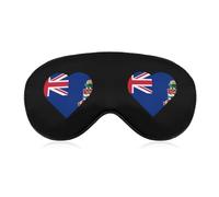 Flag of The Cayman Islands Heart Lightweight Sleep Masks Funny Blocking Eye Mask for Sleeping with Adjustable Strap