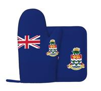 Flag of the Cayman Islands Oven Mitts and Pot Holders Sets.Printed Oven Mitt & Pot Holder Set, Non-Slip Heat Resistant Kitchen Grips