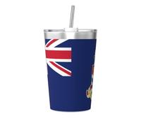 Flag of The Cayman Islands Printed conical Straw Thermos Cup, Insulated Straw Cup, Perfect for Gym use or Taking with You
